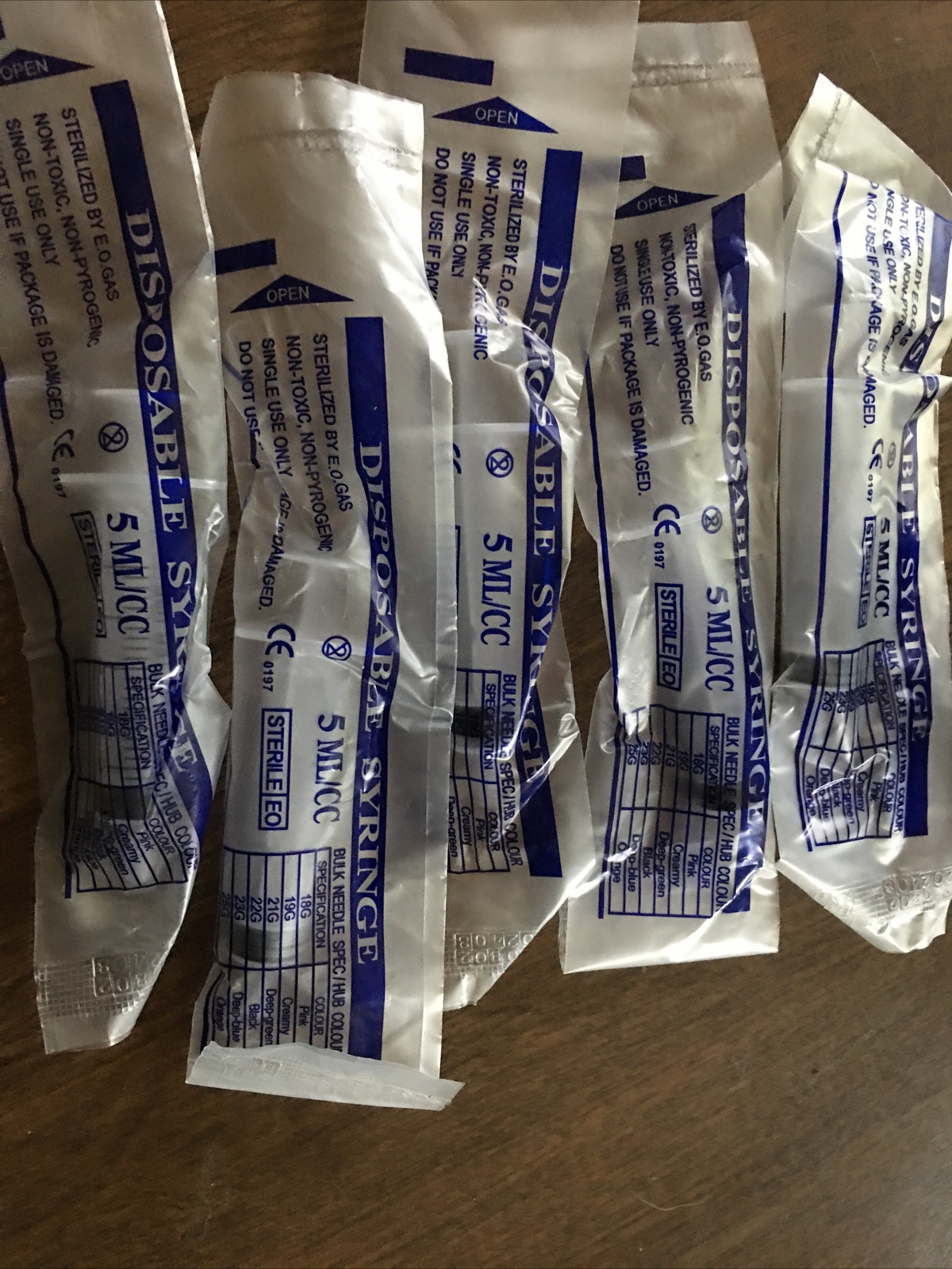 Disposable Syringes 18 Ct: Mixed Lot: 10ml~5ml~3ML~1ml Individually Sealed Pkgs