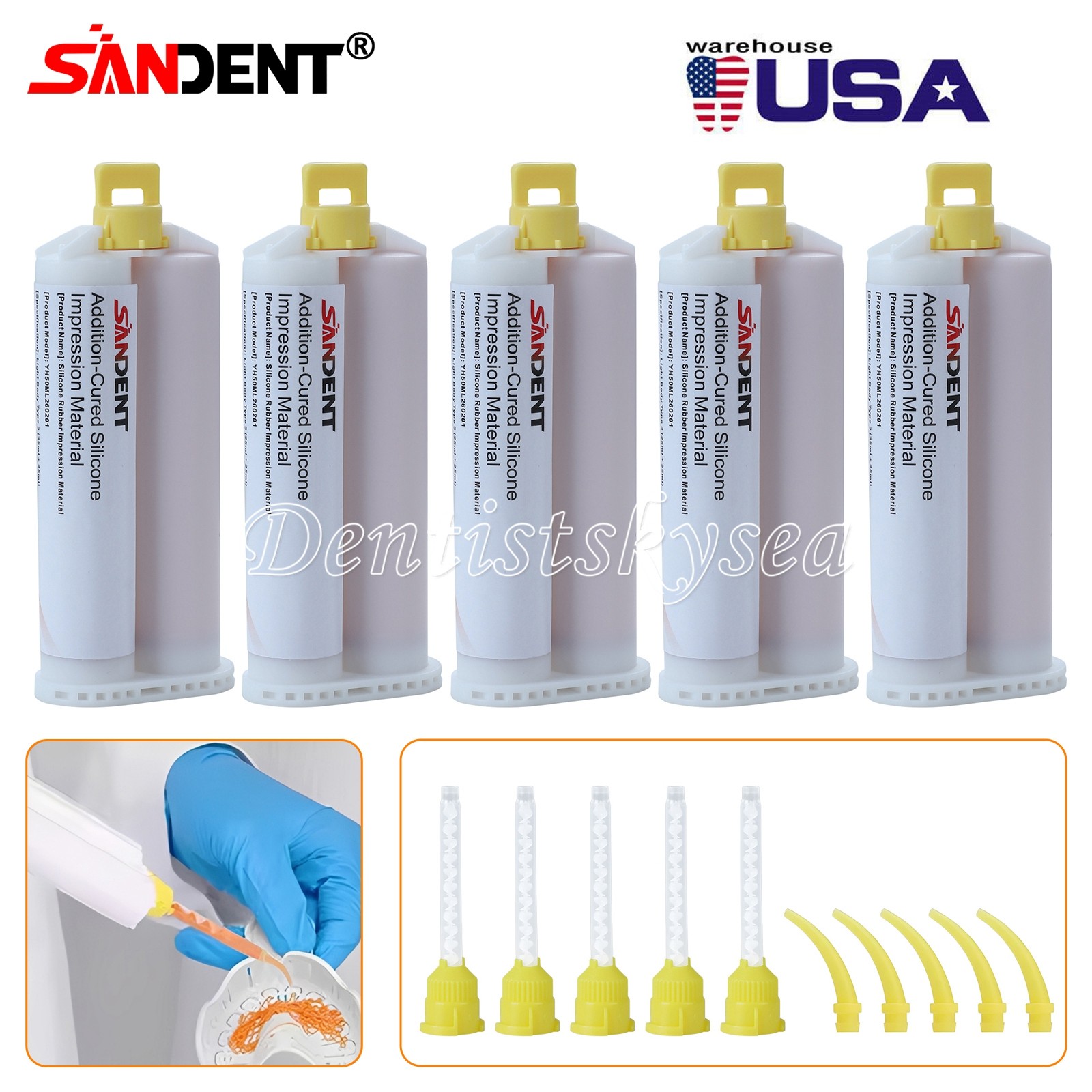 1-10 Dental Hygiene Prophy Handpiece 4:1 Straight Nose Motor 4H FreeShip