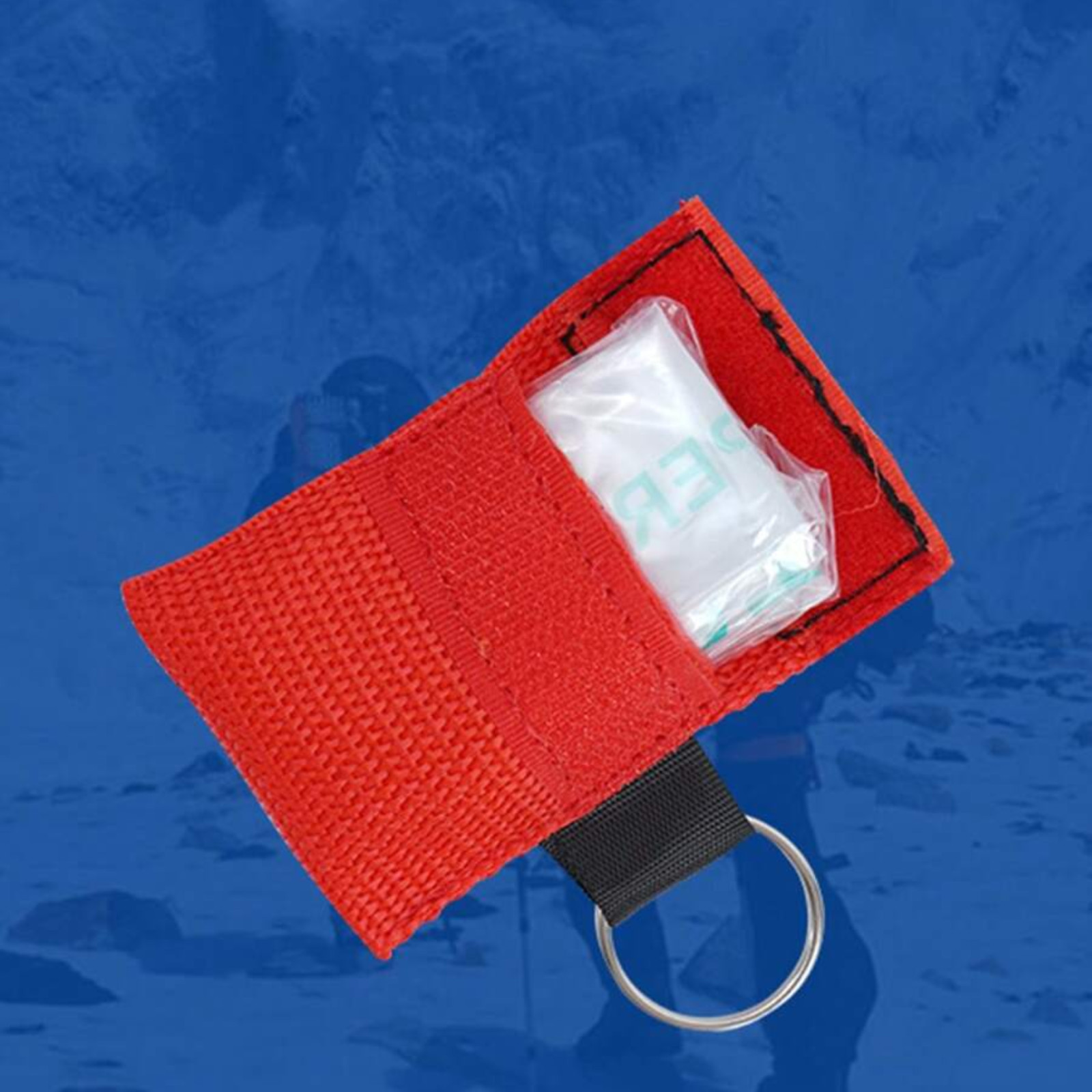 CPR Mask Keychain Portable Emergency Face Shield One Way Valve First Aid Kit Set