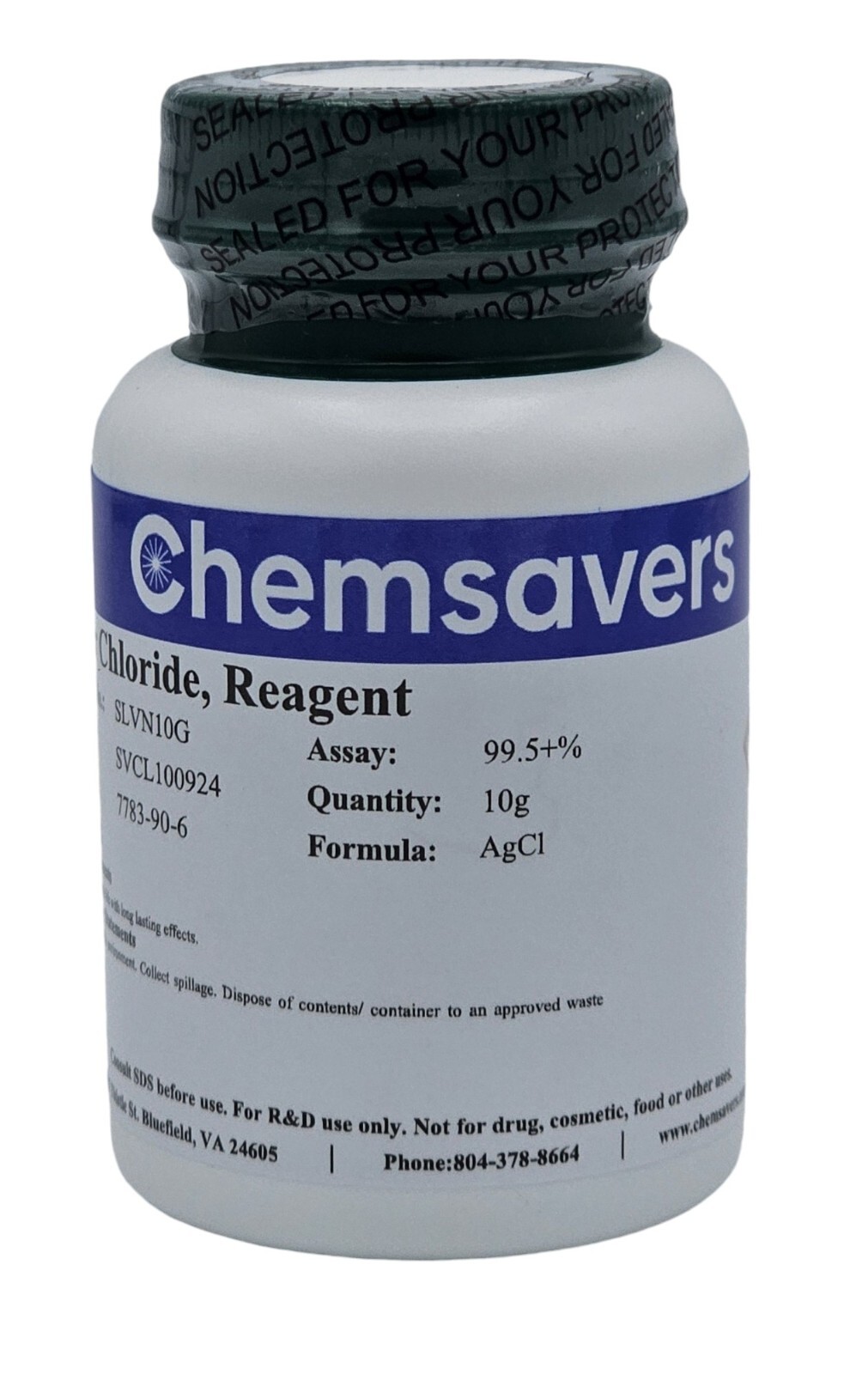 Silver Chloride, Reagent, 99.5+%, 10g