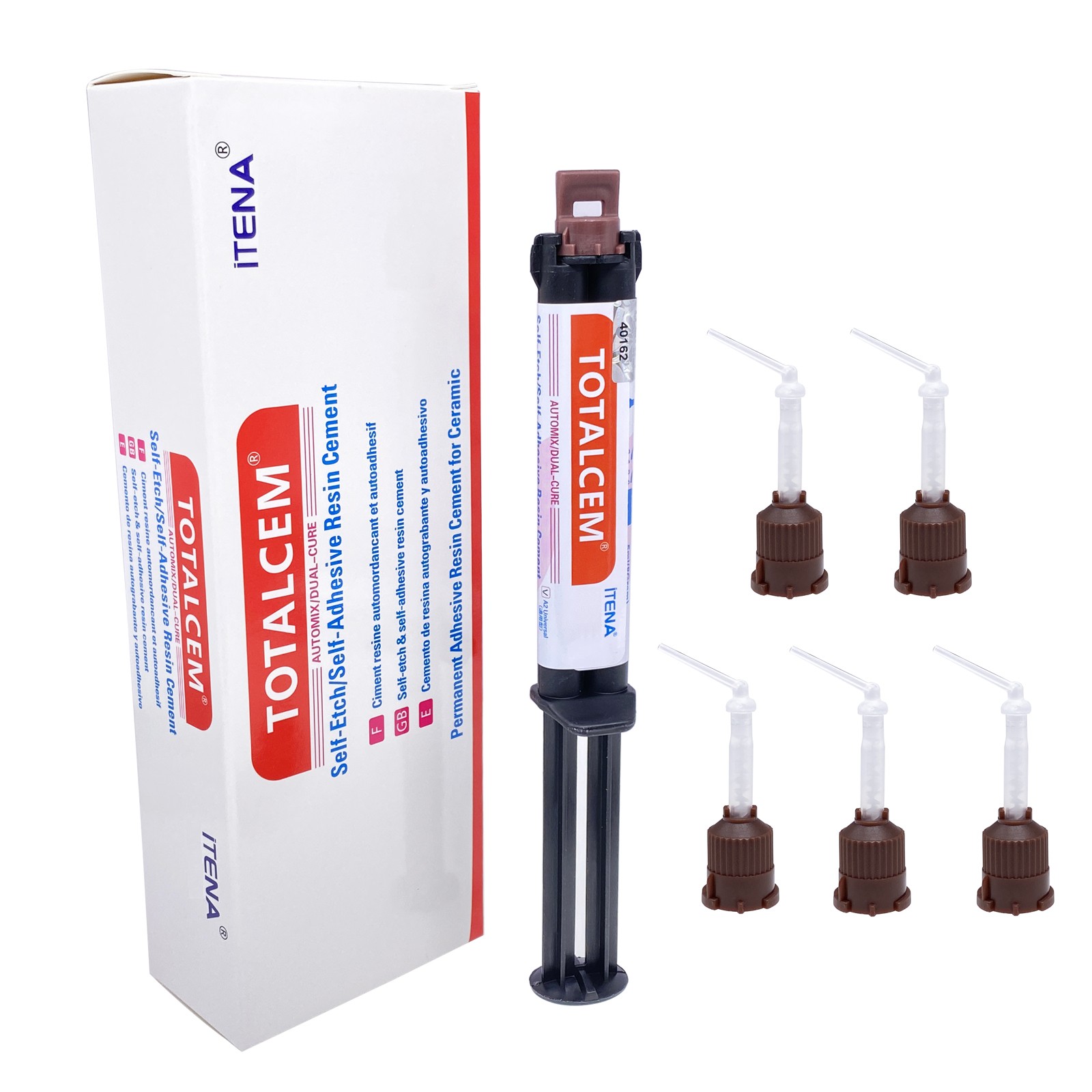 Total Cem by Itena 8 gm Self Etch, Self Adhesive Resin Cement +Tips Long EXP