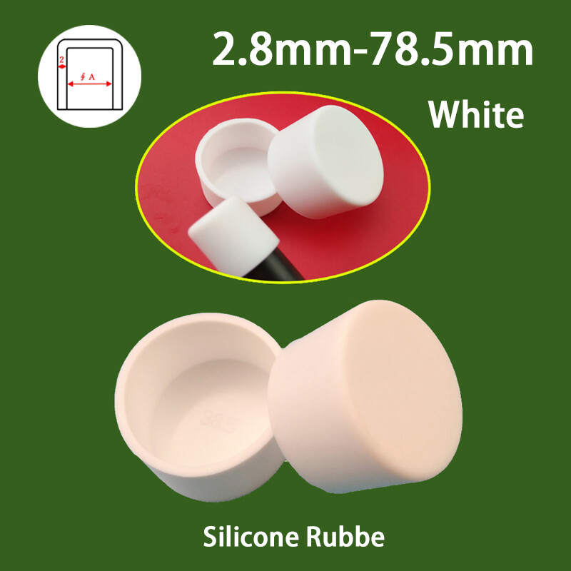 White Silicone Rubber Blanking Stopper End Cap Cover Caps for Pipe 2.8mm-78.5mm