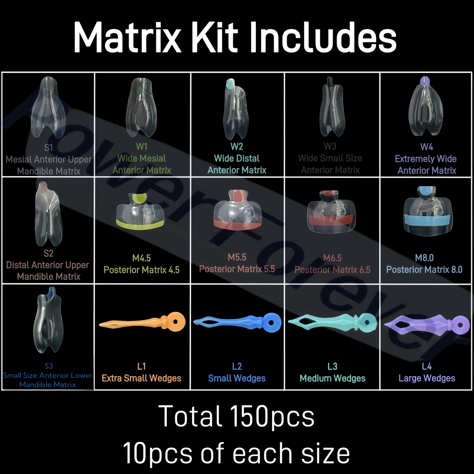 Dental Clear Matrix Anterior Posterior Restorative BT Bow Matrices Fit BioClear