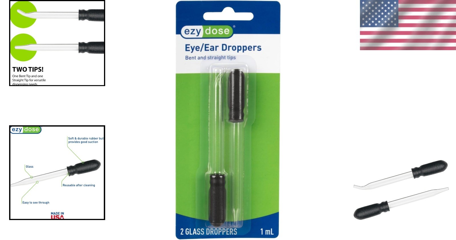 BPA-Free Medicine Dropper – 1mL Glass Dispenser for Accurate Dosing of Eyedrops