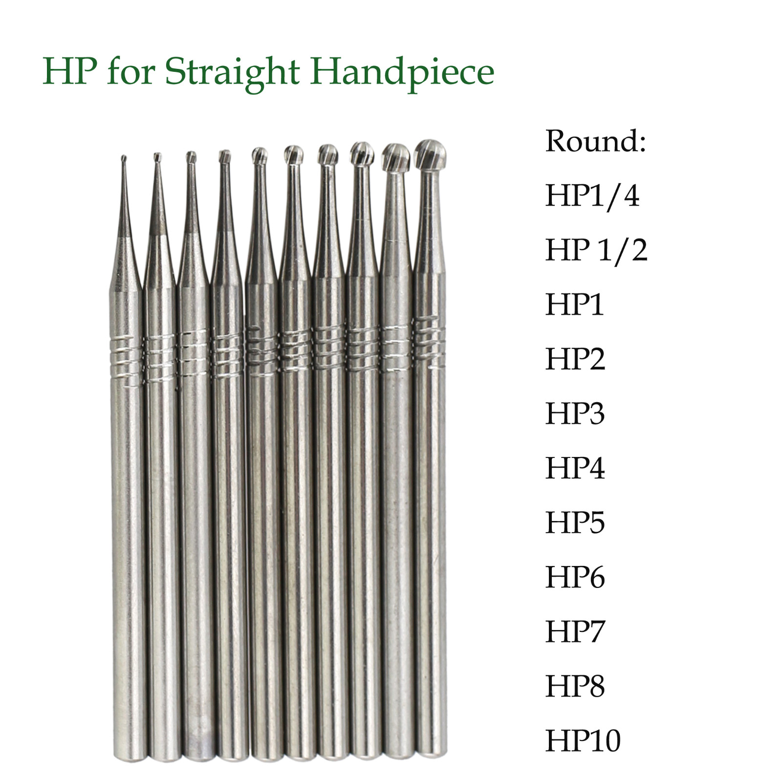 Wave Dental Round Bur Tungsten Carbide Straight Handpiece HP 1 2 3 4 5 6 7 8 10