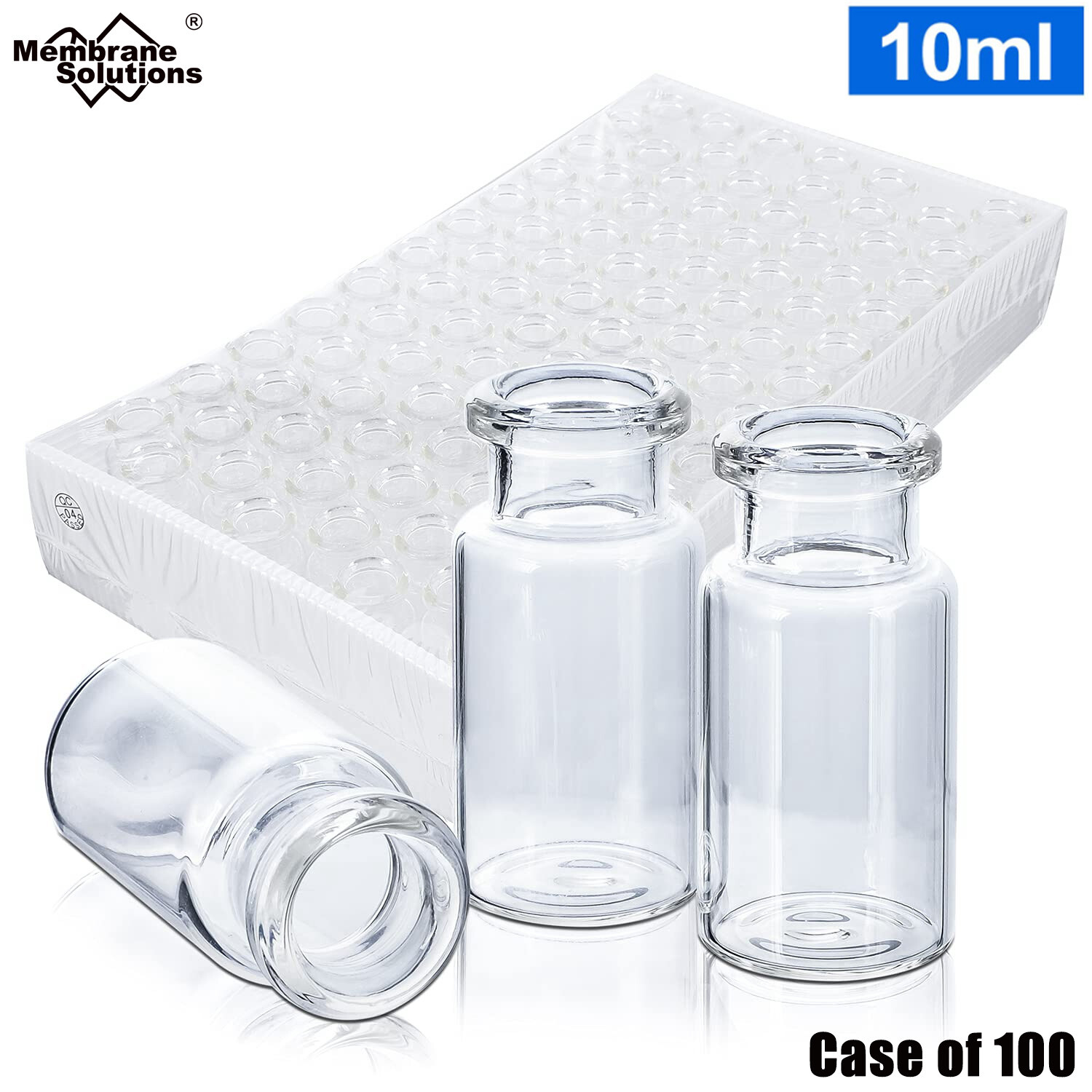 3000pcs 10ml 20mm Sample Vials Crimp Top Glass Bottle HPLC Beveled Edge Top ASTM