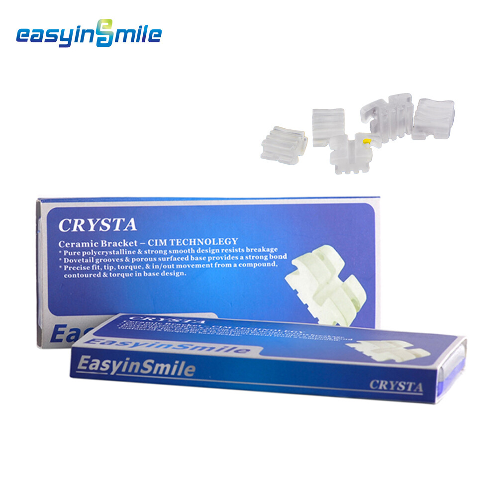 1/10PK Dental Brackets Orthodontic Ceramic Braces Clear MBT Roth 022 Hooks 3/345