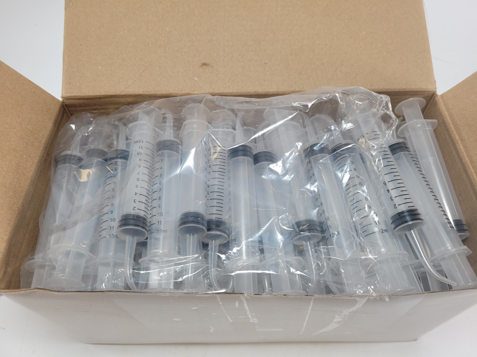 Zhengmy 12ml Dental Irrigation Syringes with Capacity Scale 100 Pack