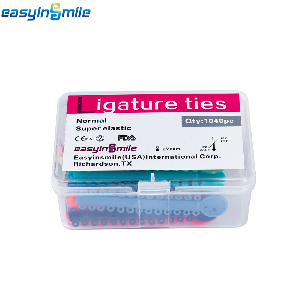 Dental Orthodontic Brackets Braces Ligature Ties Super Elastic Rubber Bands