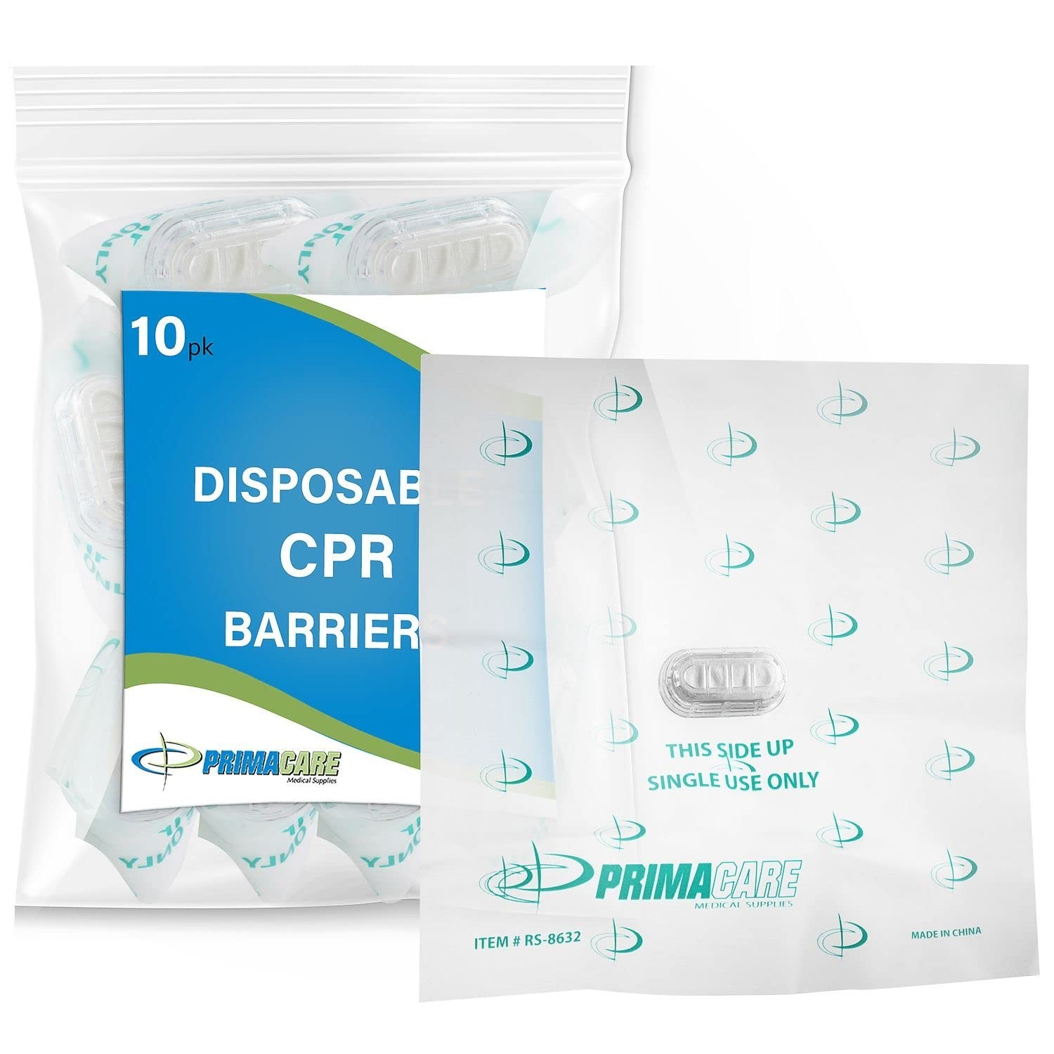 CPR Barrier Face Shield with One Way Valve and HEPA Filter for First Responders