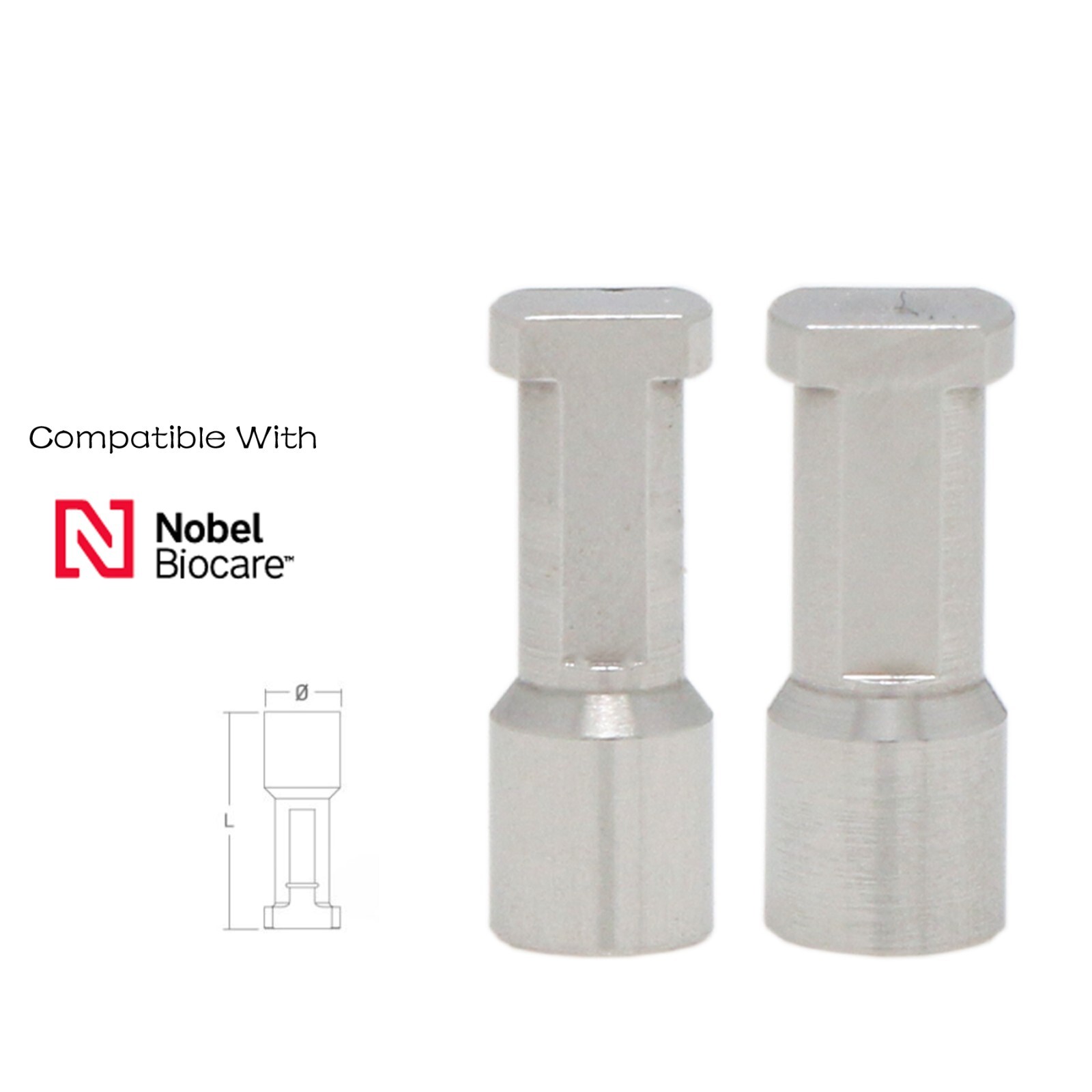 US Nobel Biocare CC NP/RP Open/closed Tray Implant Impression Coping Lab Analog