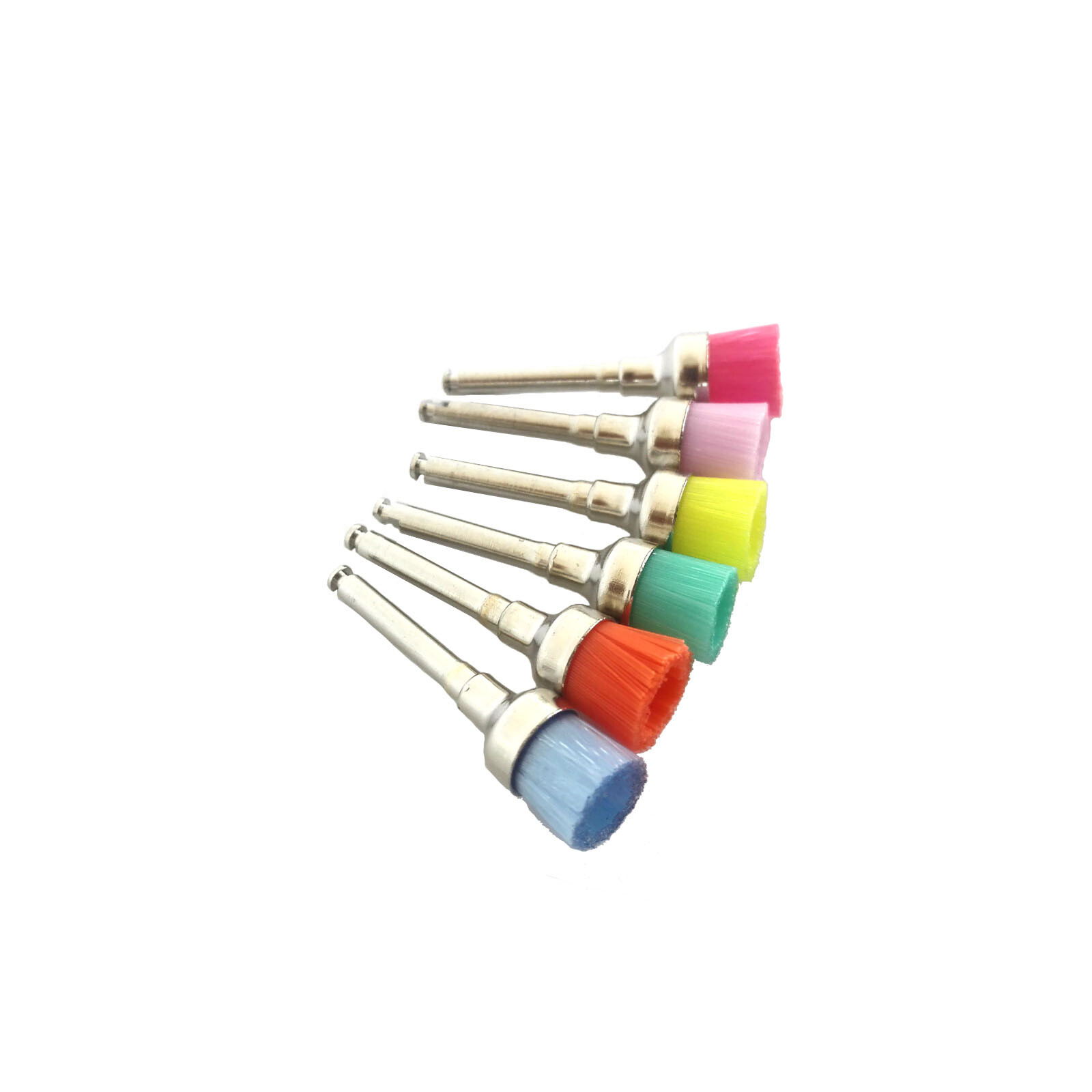 Dental Multi-color Nylon Latch Flat Bowl Buffing Polisher Prophy Cup Bolt Brush