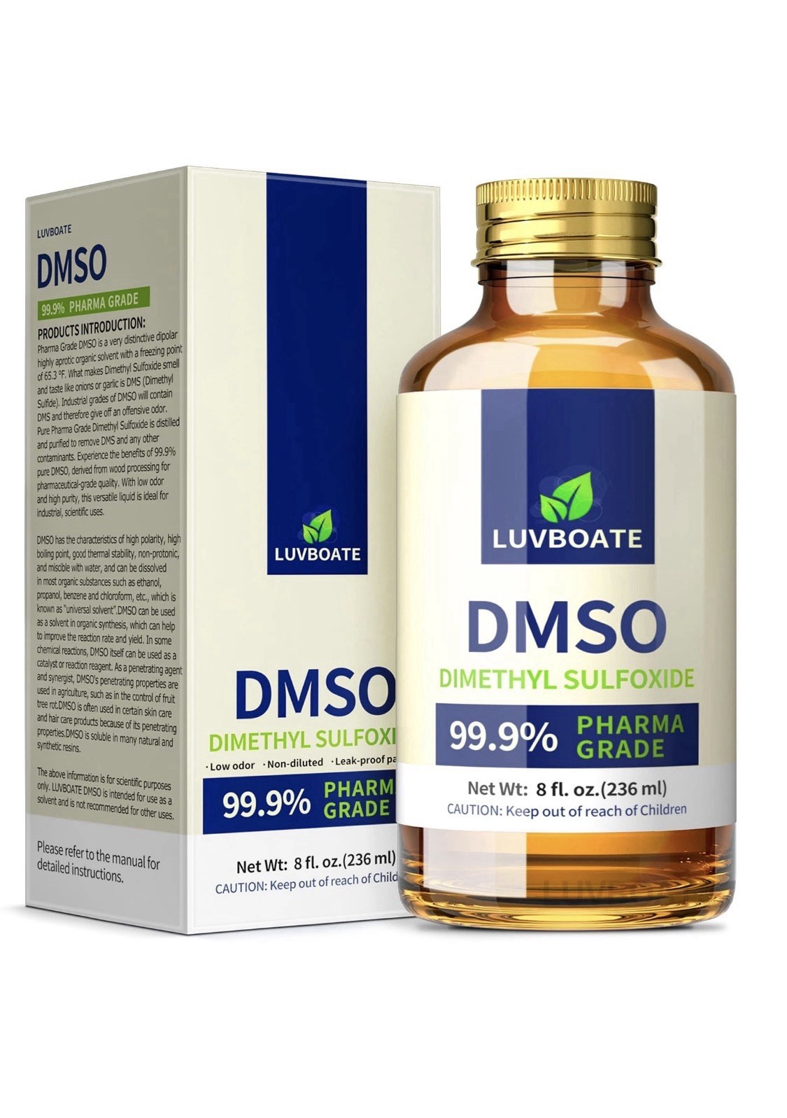DMSO 99.9% Pharma Grade, Pure Liquid Dimethyl Sulfoxide 8 fl.oz