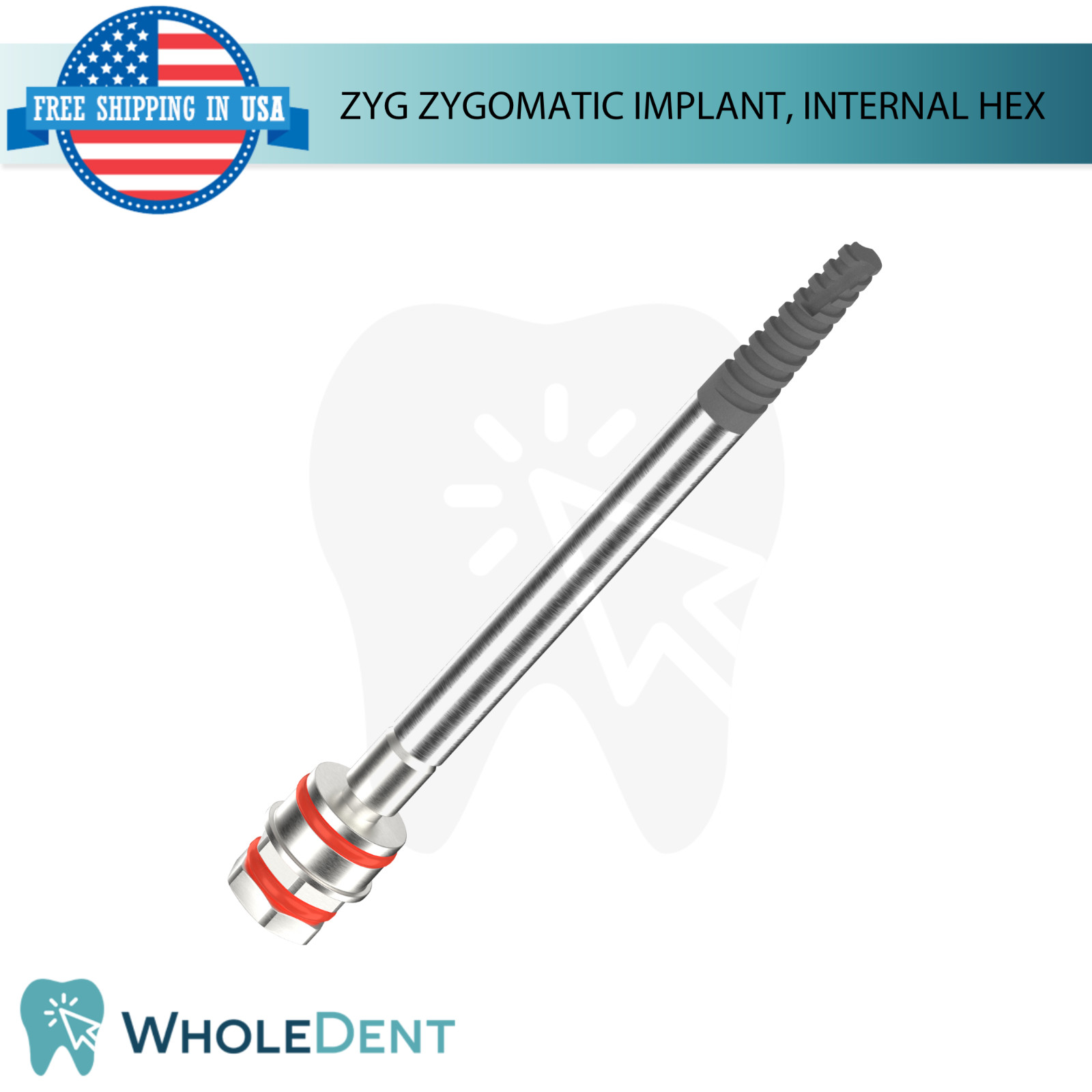 Dental ZYG Zygomatic Fixture Ø4.2mm Int Hex 2.42mm System RBM Titanium