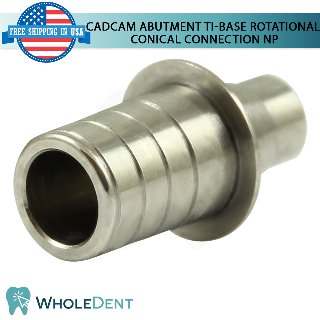 5x Dental Narrow Rotational Titanium Base Conical Hex 2.25mm Connection