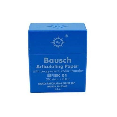 Bausch BK01 Articulating Paper Strips .008″ 200 Microns Blue 300/Pk