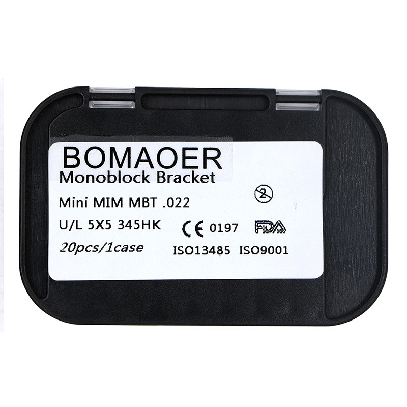 10×Dental Orthodontic Metal bracket monoblock Mini MIM MBT 0.22 With 345 HK 5×5