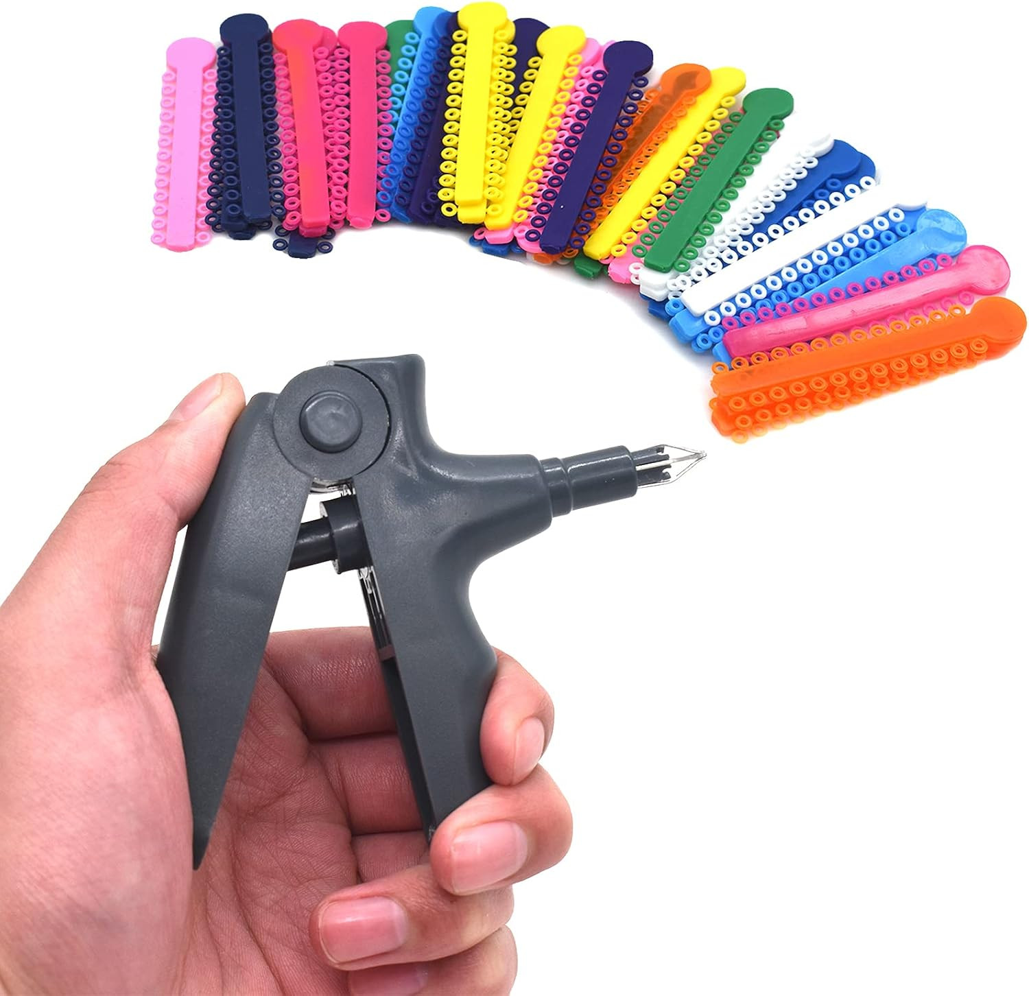 Dental Orthodontic Ligature Ties Multi-Color 1040Pcs and Orthodontic Ligature Gu
