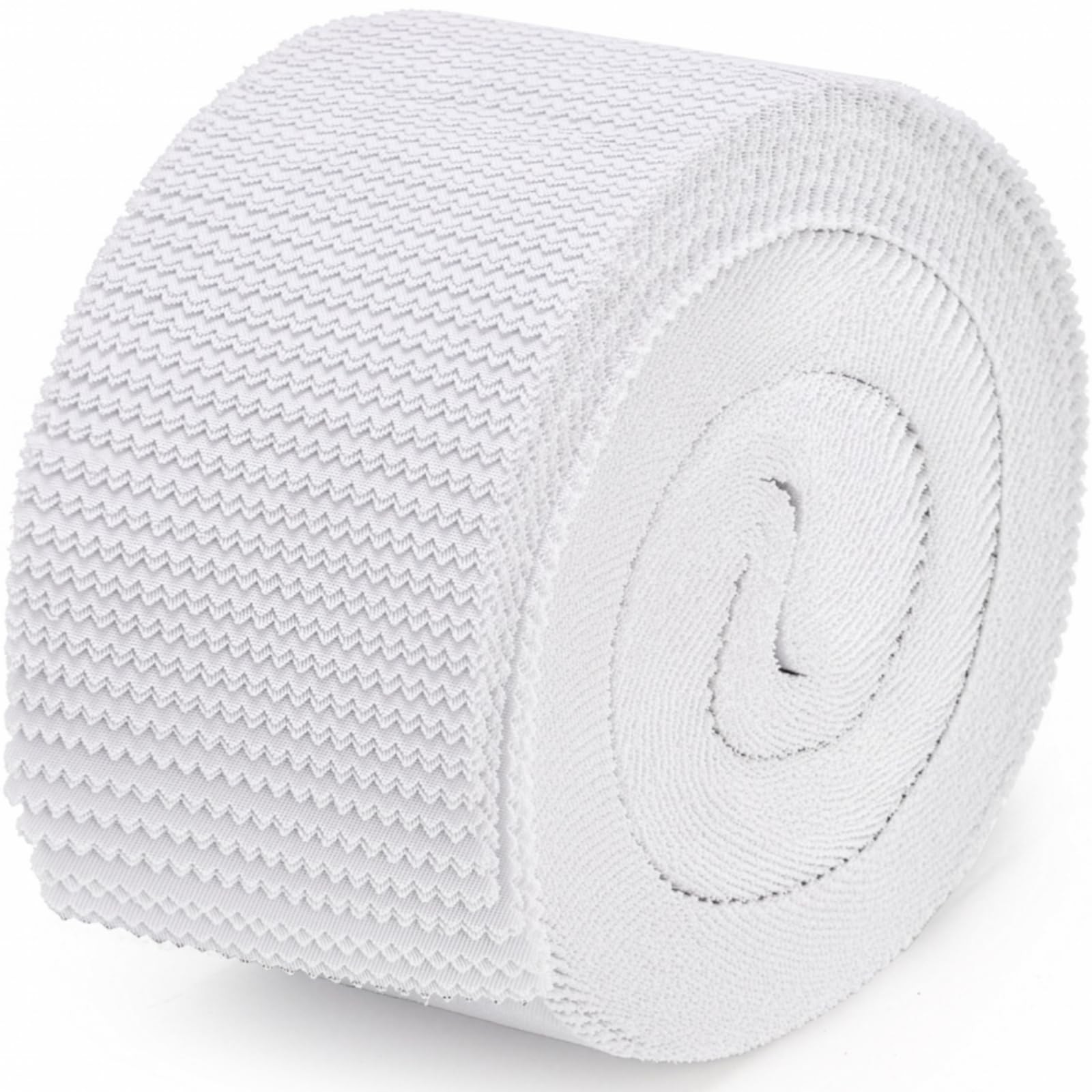 50 Pieces Jelly Fabric Strips Roll for Quilting, 43 x 2.4 Inch White Cotton Patc