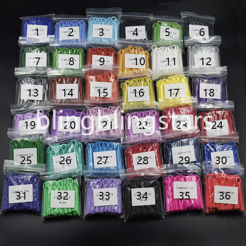 10 Packs 10400 Pcs Dental Orthodontics Elastic Ligature Ties 36 Colors For Chose