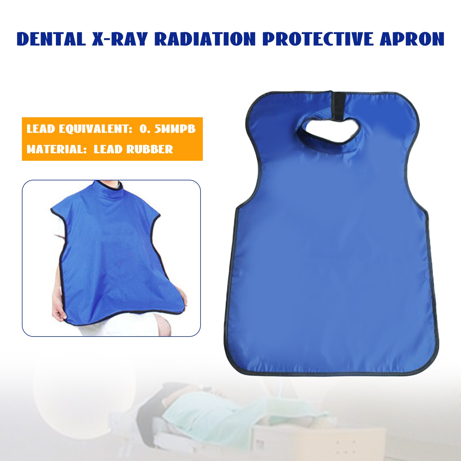 Adult Dental Lead X-Ray Apron w/ High Collar 0.5mmPb Medical Grade Lightweight