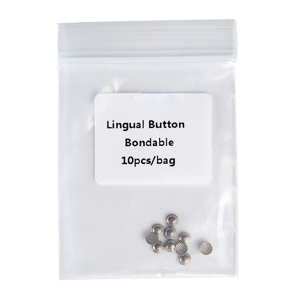 AZDENT Dental Orthodontic Lingual Buttons Bondable Round Base/ Button Chain