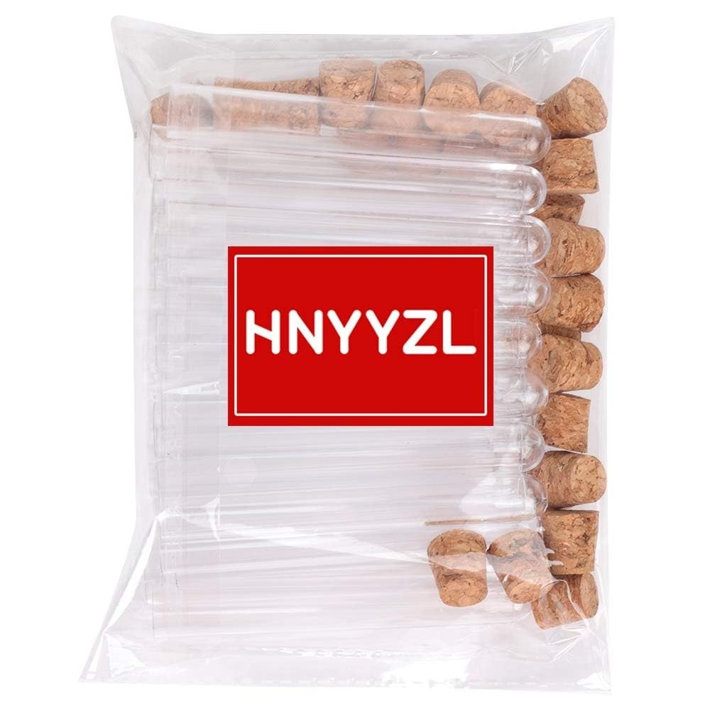15pcs Clear Plastic Tubes with Cork 15ml – Perfect for Science & Crafts