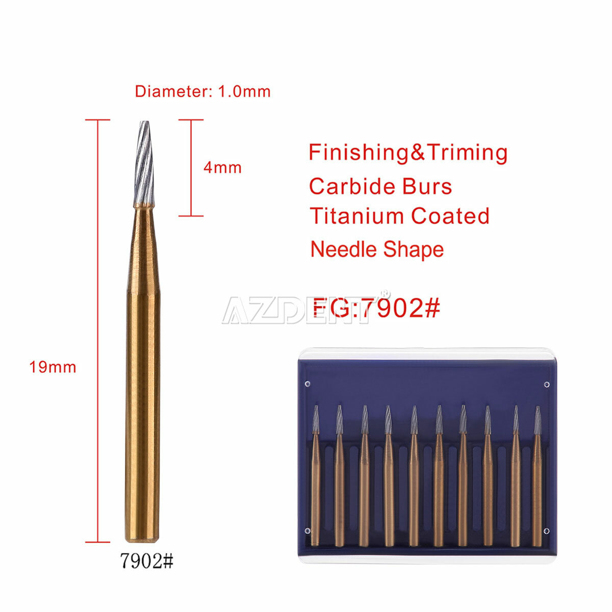 AZDENT Dental Tungsten Carbide Tungsten Steel Burs for High Speed Handpiece