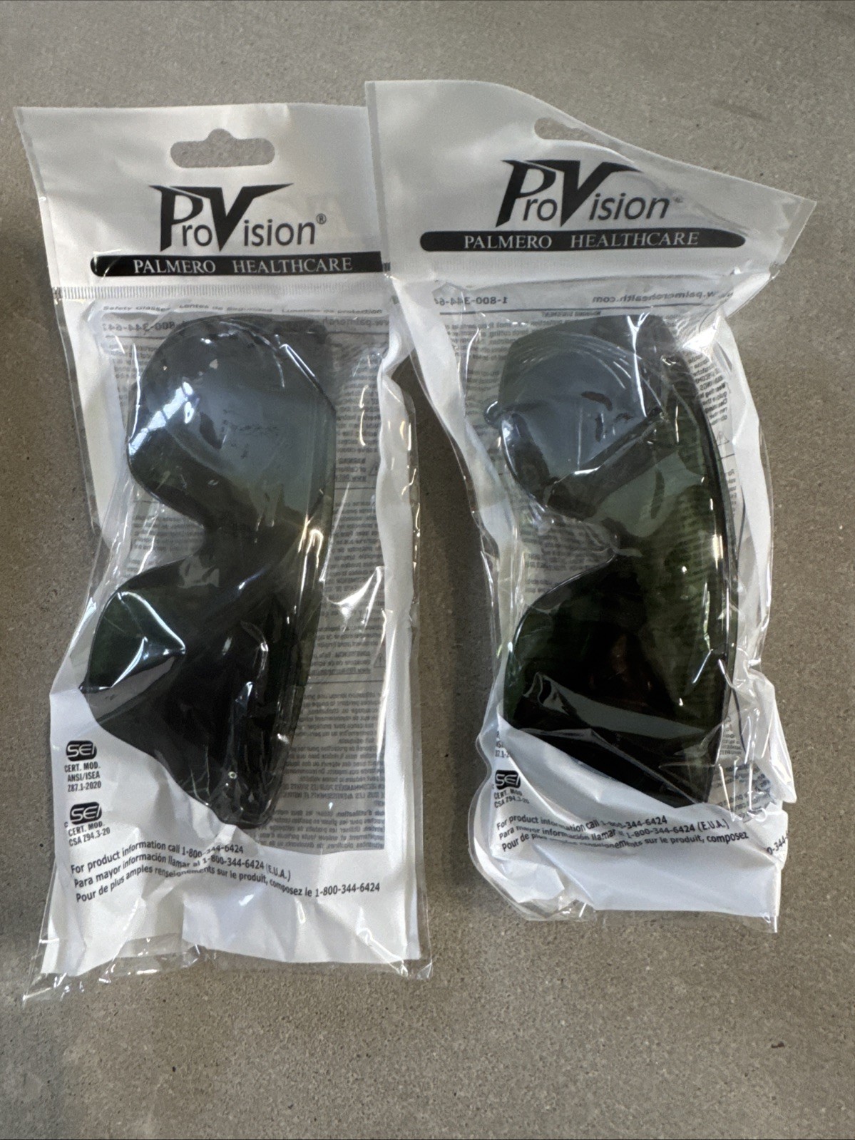 2pk-Palmero Healthcare 18S Eye Savers Protective Patient Safety Eyewear -Green