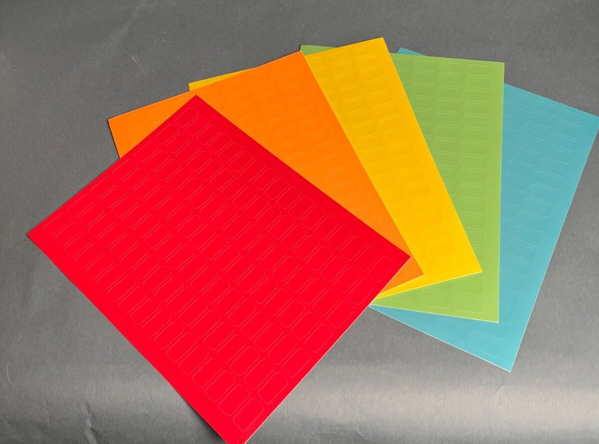 Cryo-Babies Freezer Vial Label for 0.5 ml Tube Assorted Colors 4760 Labels Total