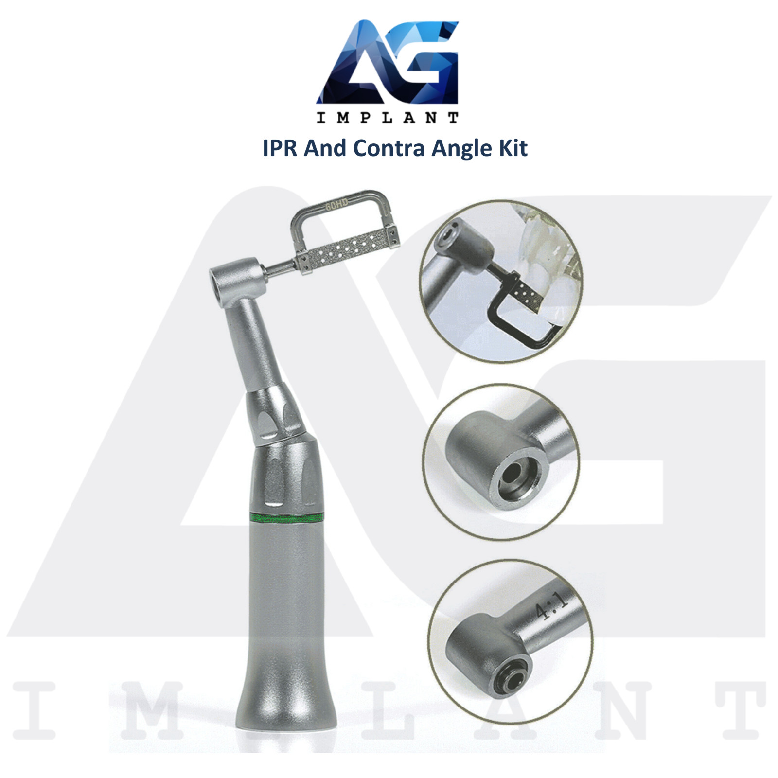 Dental IPR Contra Angle Handpiece Kit Ideal Proximal Contact Adjustment Ortho