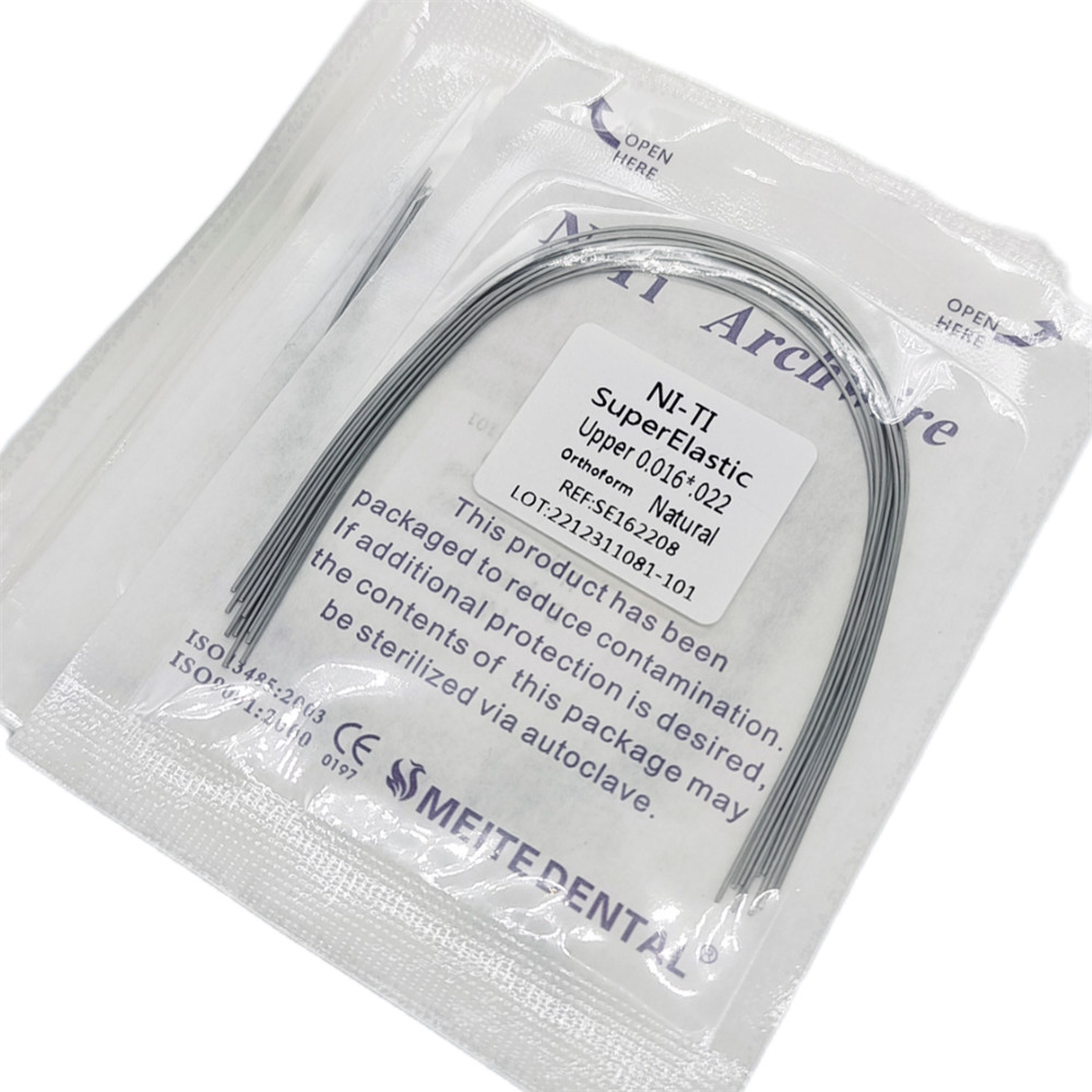 10 Packs Dental Super Elastic NITI Arch Wires Orthodontic Rectangular Natural