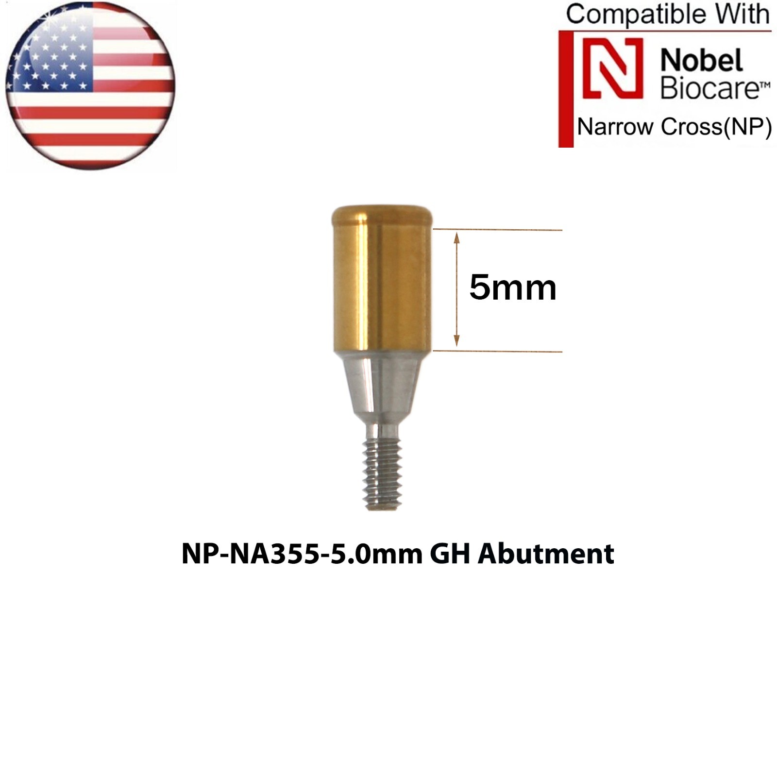 US Locator Attachment Abutment Conical NP/RP & Male Cap Inserts For Nobel Active