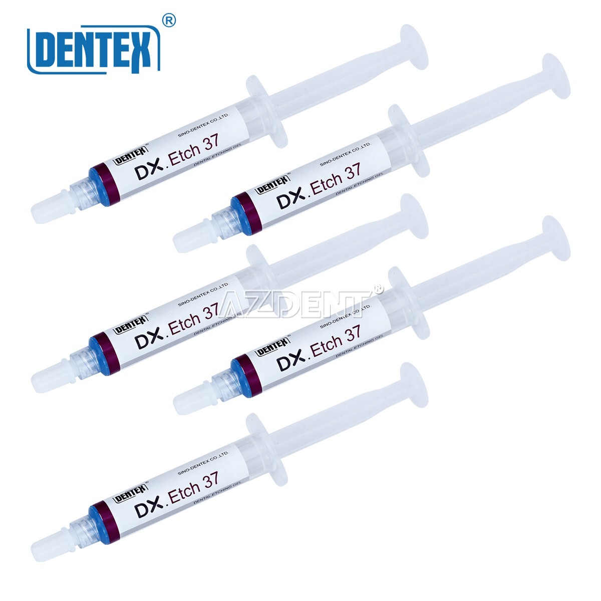 3x Dentex Dental Etching Gel 37% Acid Etchant Gel 5ml/syringe