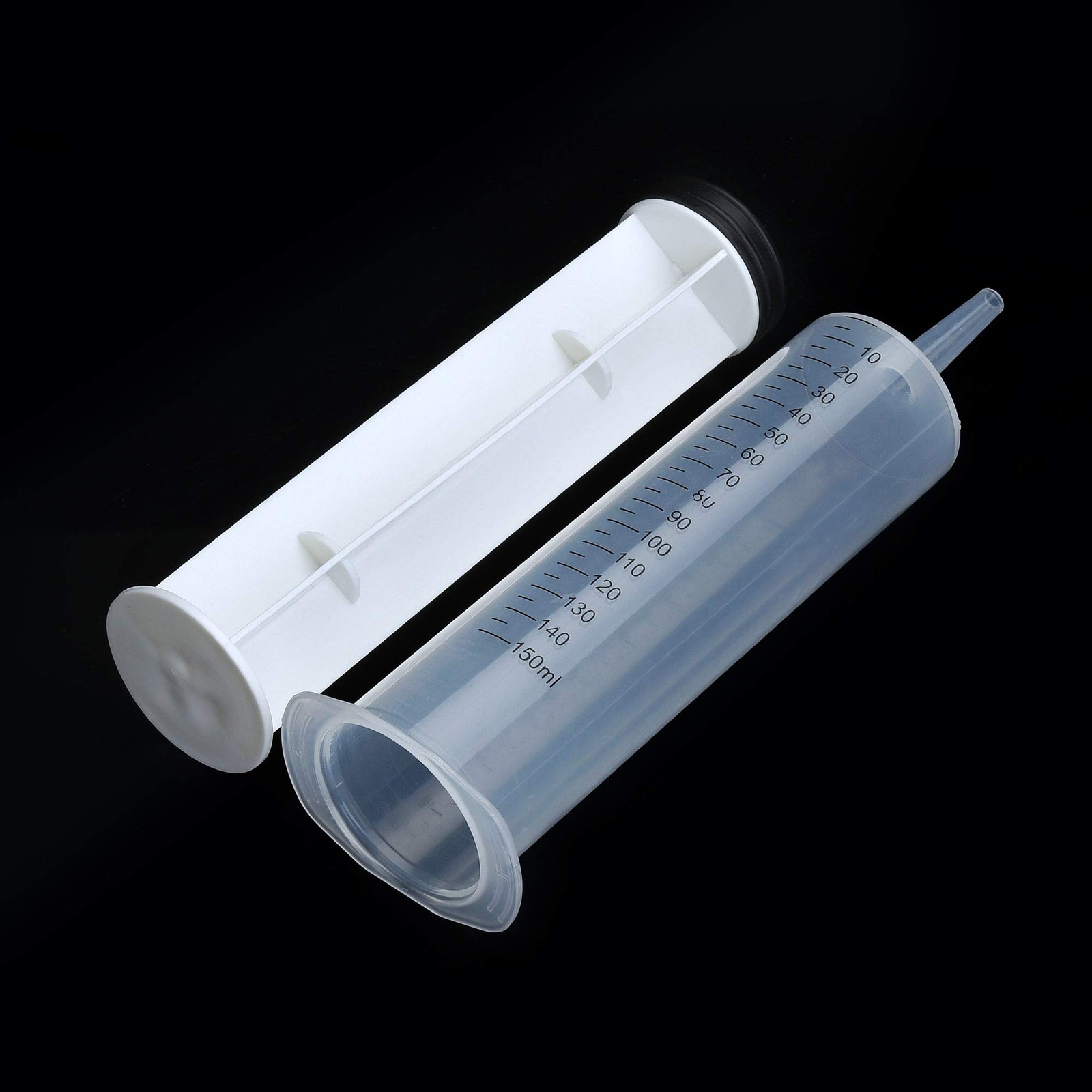150ml Syringe with Tip Adapter, Large Plastic Individually Packaged…