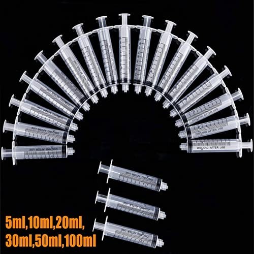 20-Pack 3ml Transparent Syringes – Luer Lock Design for Accurate Dispensing