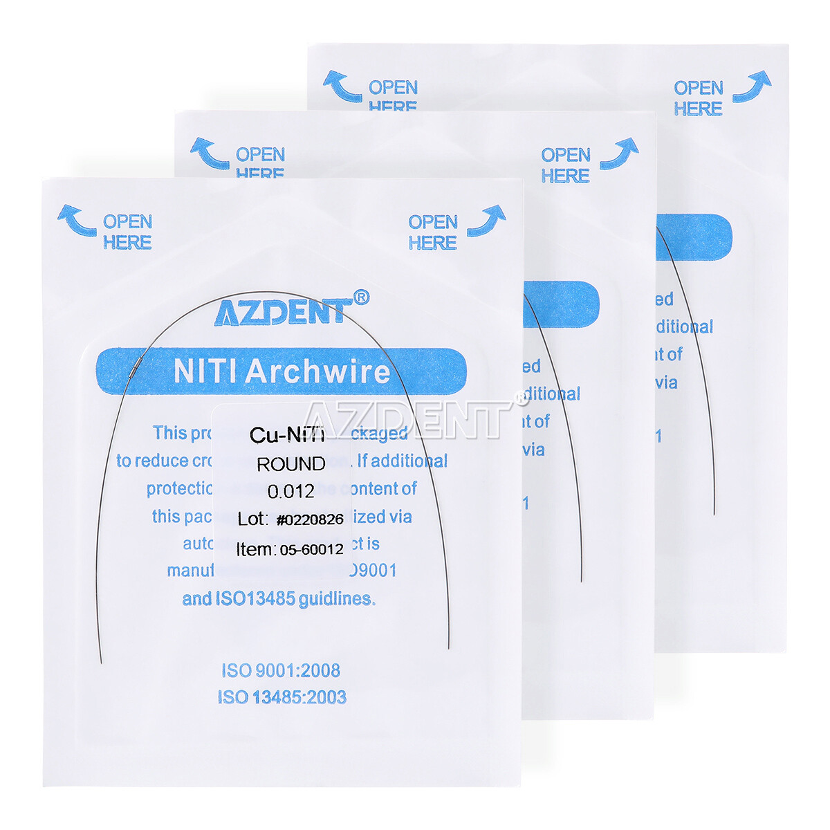 Dental Orthodontic Super Elastic Cu-NiTi Arch Wire With Stops Round/Rectangular