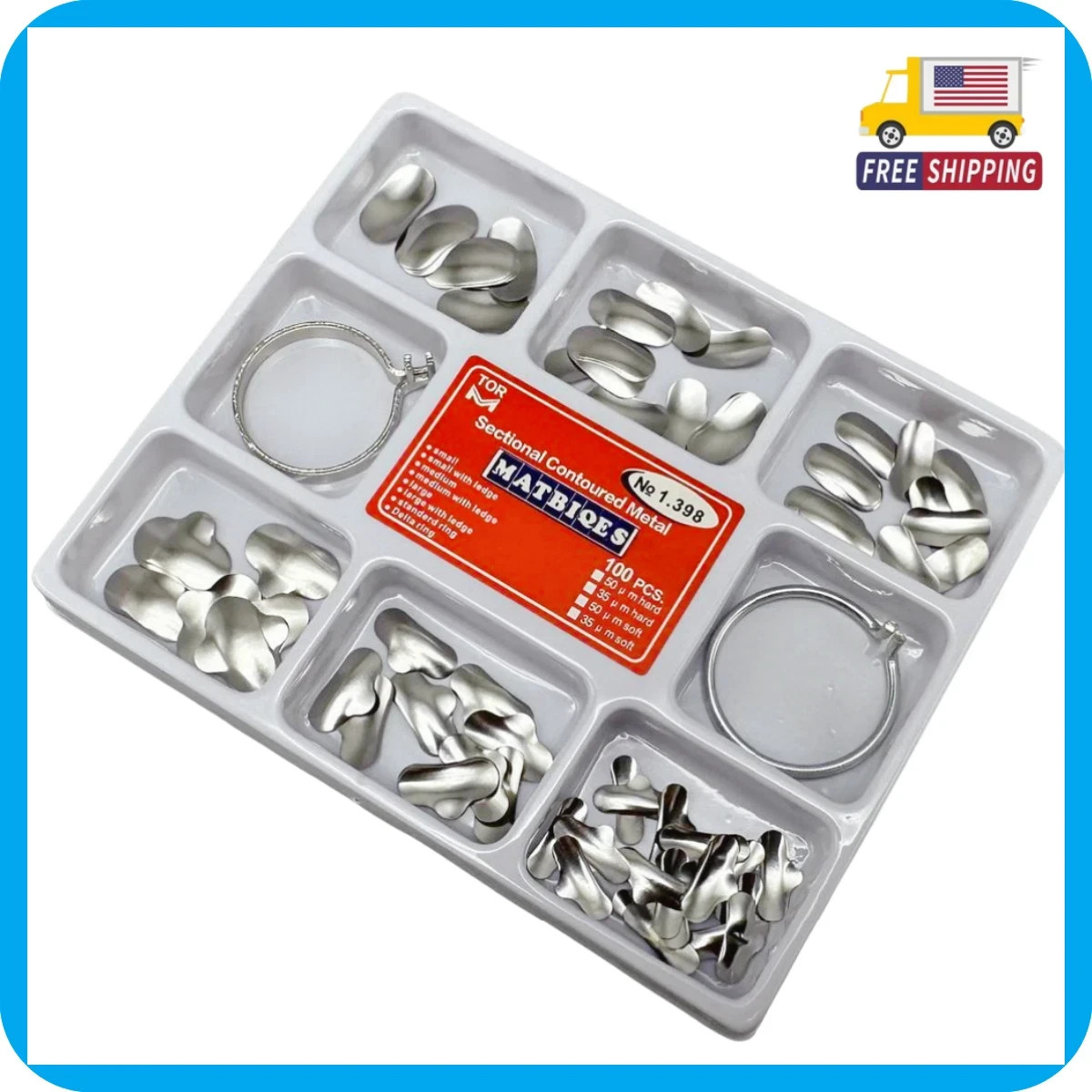 Matrix 1.398/1.888 Dental Matrix Band With Sectional Contoured Matrix Clamp Kit