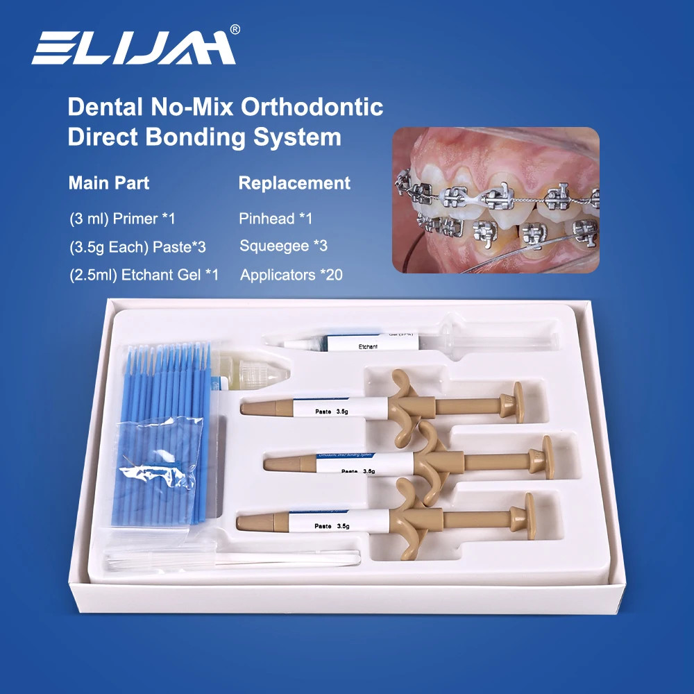 Dental Orthodontic No-Mix Self Cure Bonding Adhesive Kit For Brackets Braces