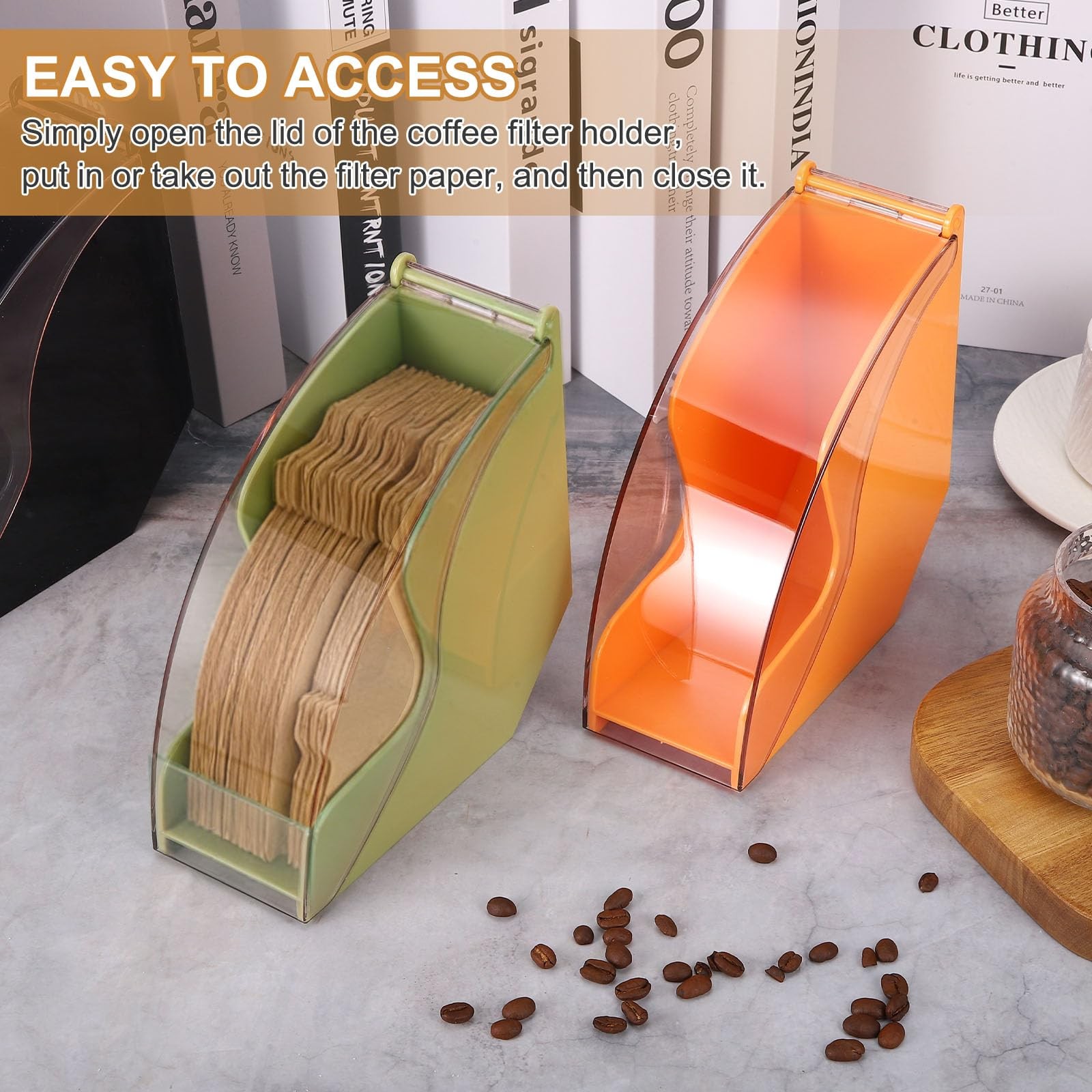 uxcell Coffee Filter Holder, 4.9×2.9×5.4″ Acrylic Cone 4.9×2.9×5.4″, Black