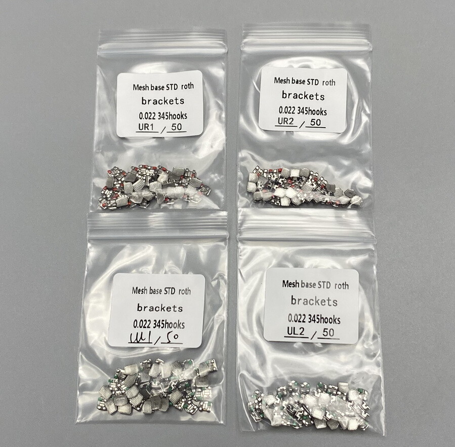Dental Orthodontic Brackets Braces Standard Roth 022 Slot Hooks 345 Metal Bulk