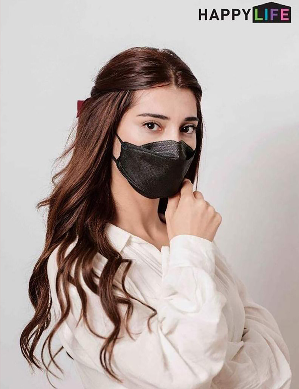 HappyLife KF94 BLACK Korean Face Mask Made in Korea Medical Comfortable GoodDay