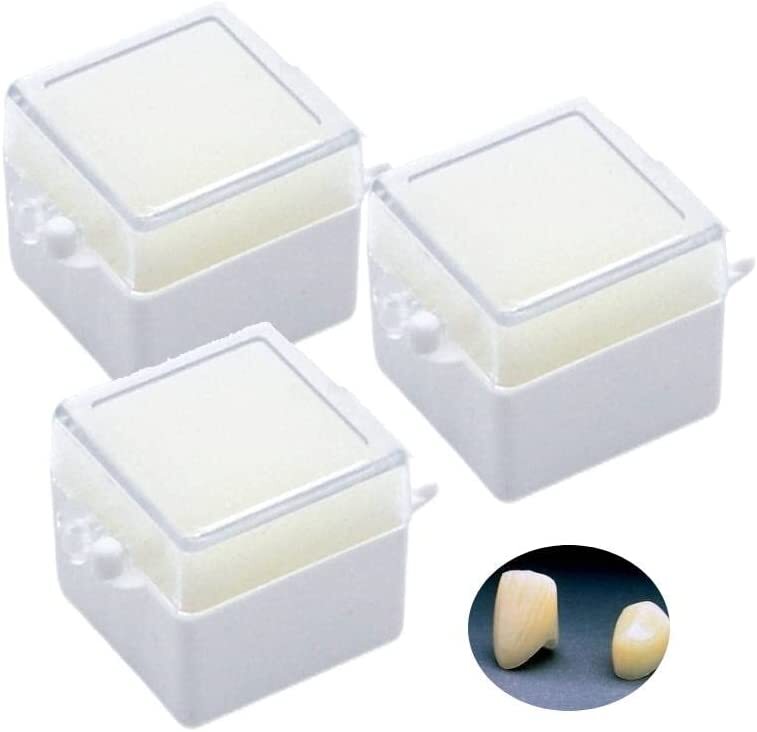 10pcs 1 inch Denture Case Dental Crown Box Teeth Storage Sponge Case Box
