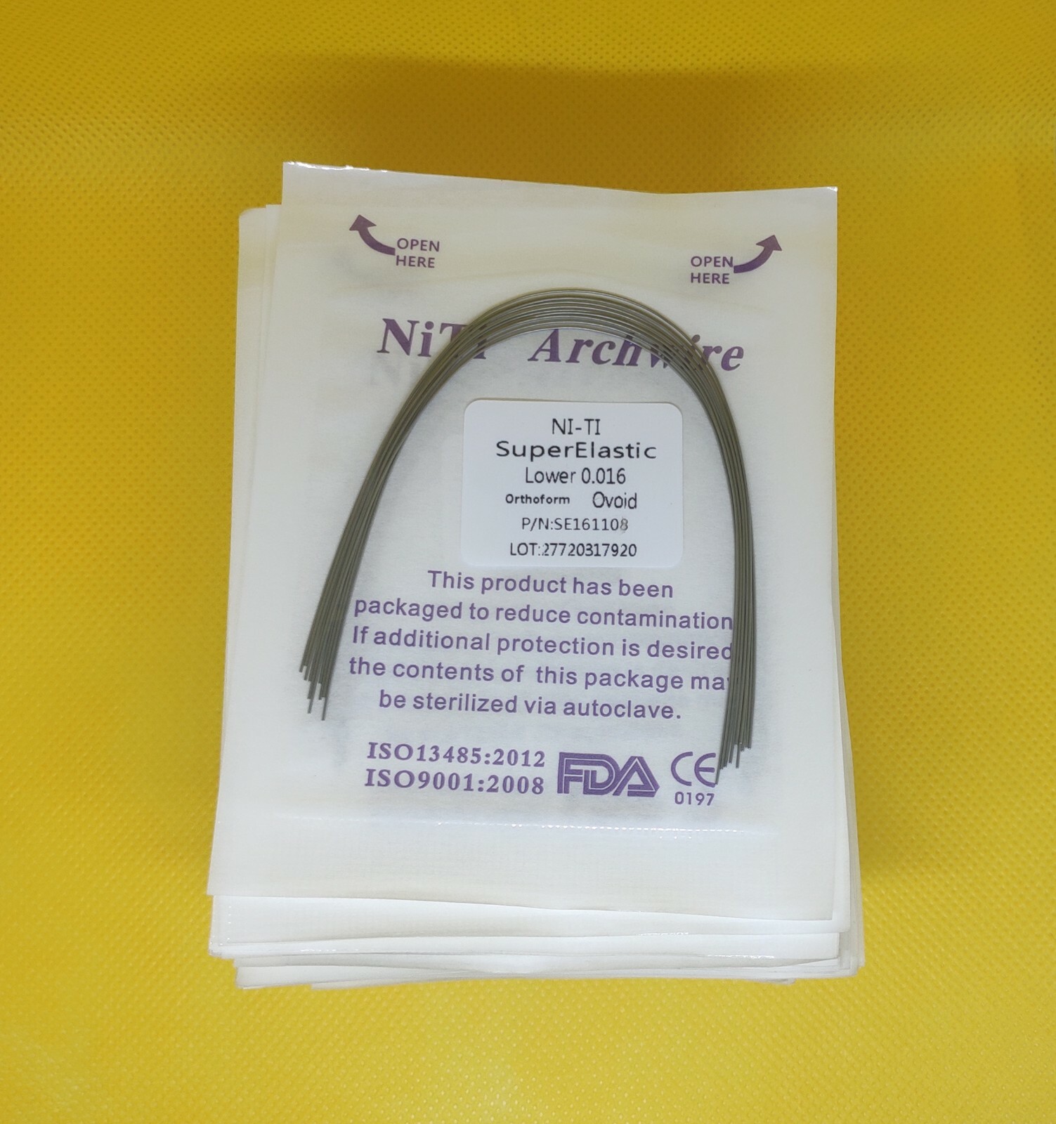 10Pcs/Pack Dental Super Elastic NITI Arch Wires Orthodontic Round Ovoid Form
