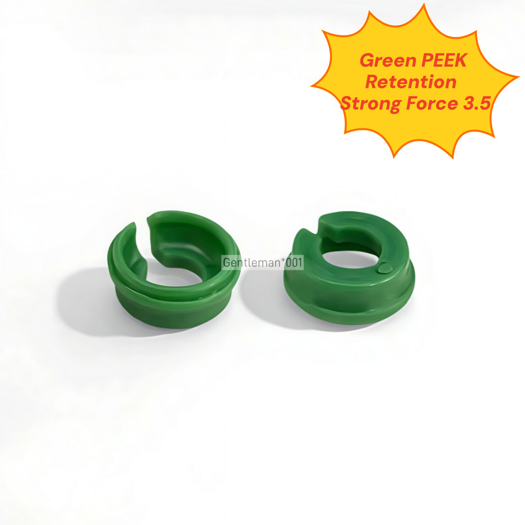 PEEK Cap Retention Insert Caps Novaloc Type Titanium Housing Strong Force 3.5