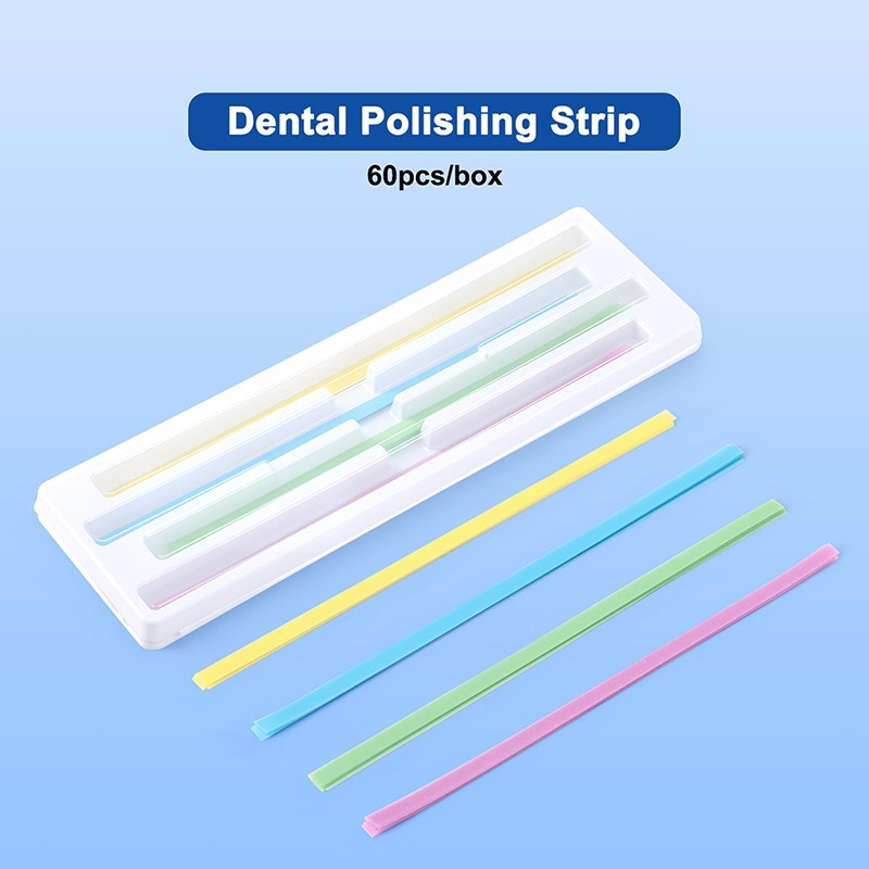 60pcs Dental Polishing Strips Polyester coated Coarse/Medium /Fine/Extra fine