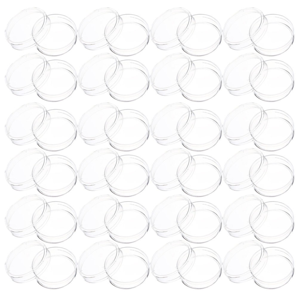 Set of 2 Culture Plates Large Petri with Lids Science Experiment Dishes