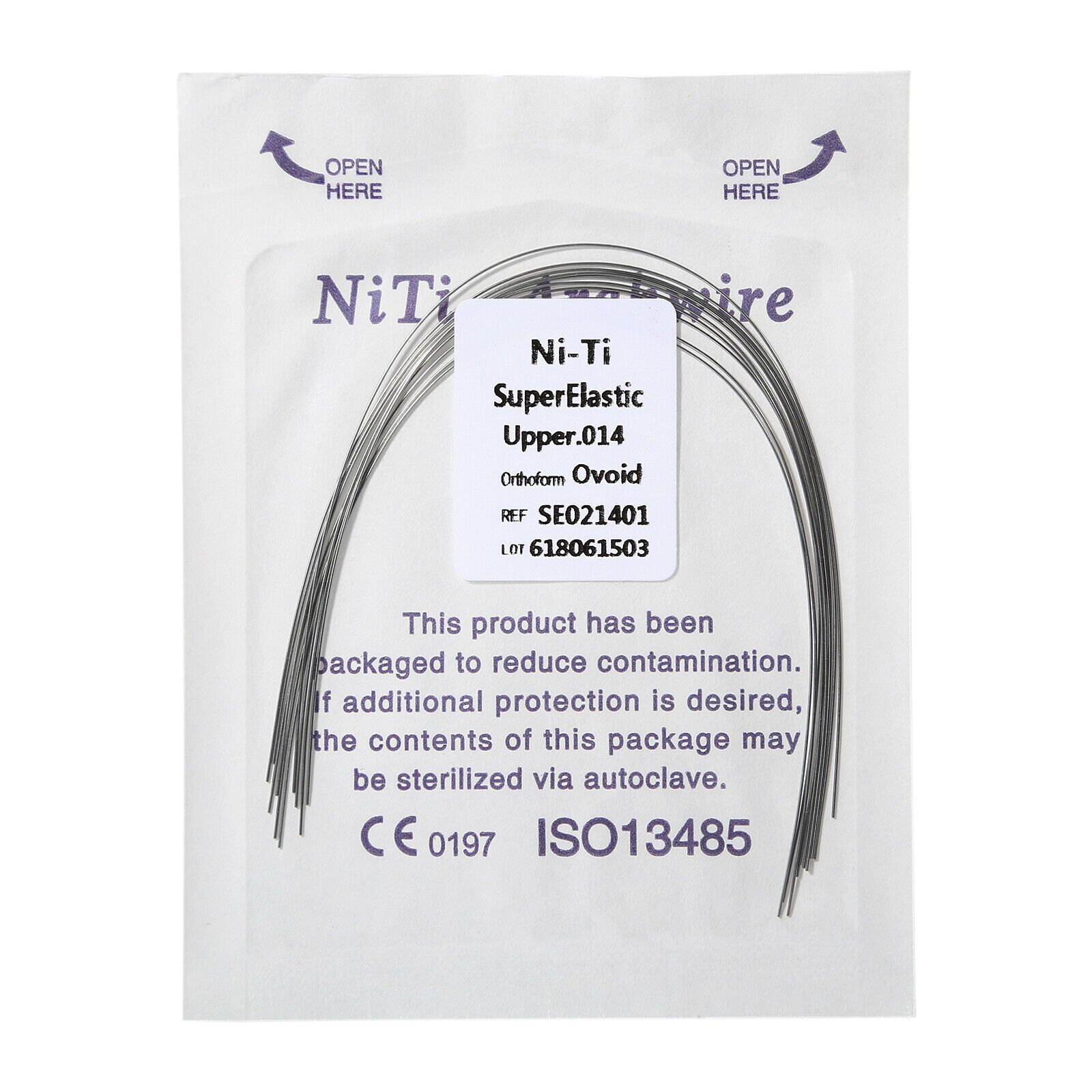 10 Pcs/Pack Dental Orthodontic Round Super Elastic NiTi Arch Wire Ovoid All Size