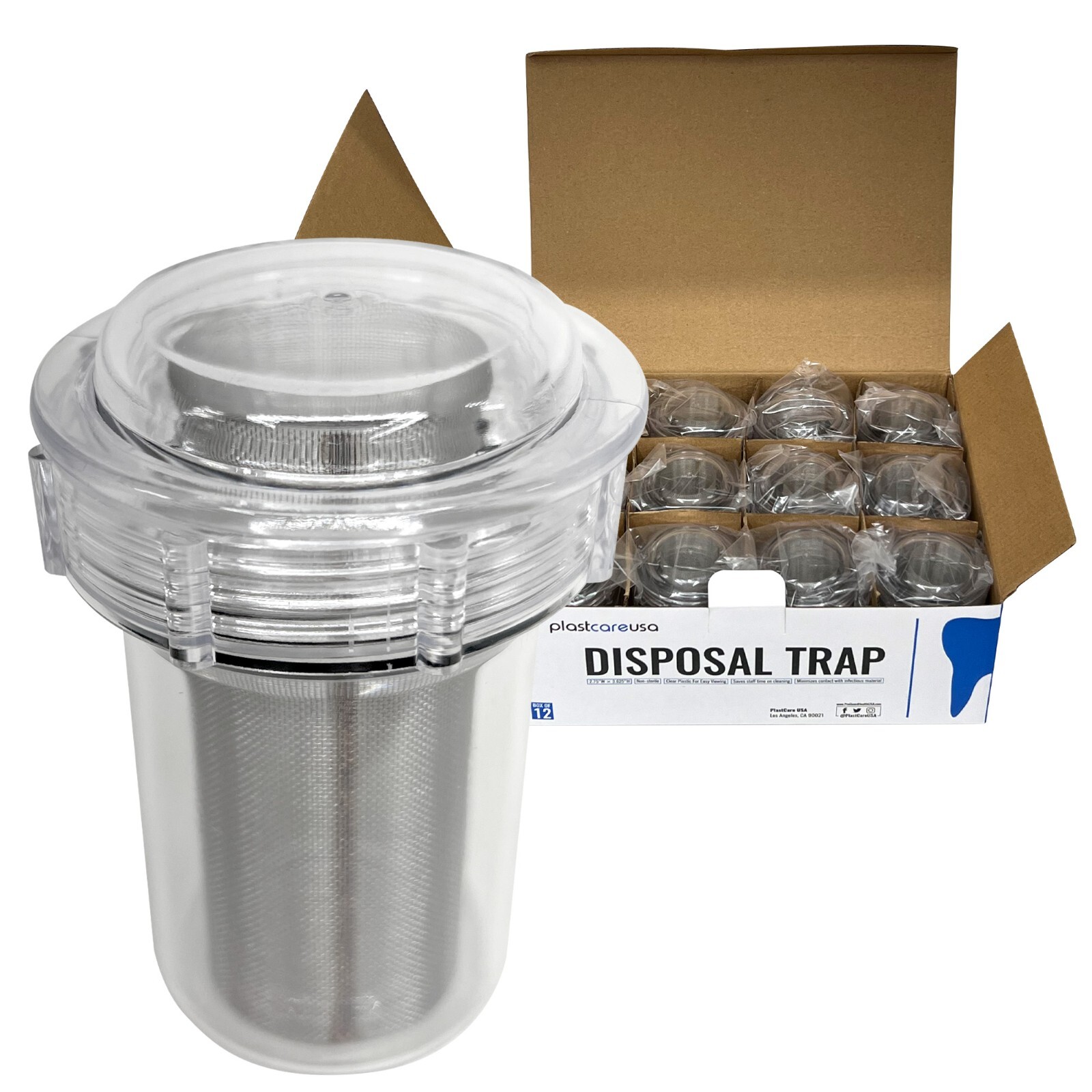 2200 Dental Suction Evacuation Traps Vacuum Filter (Like Evac-U-Trap) Box of 24