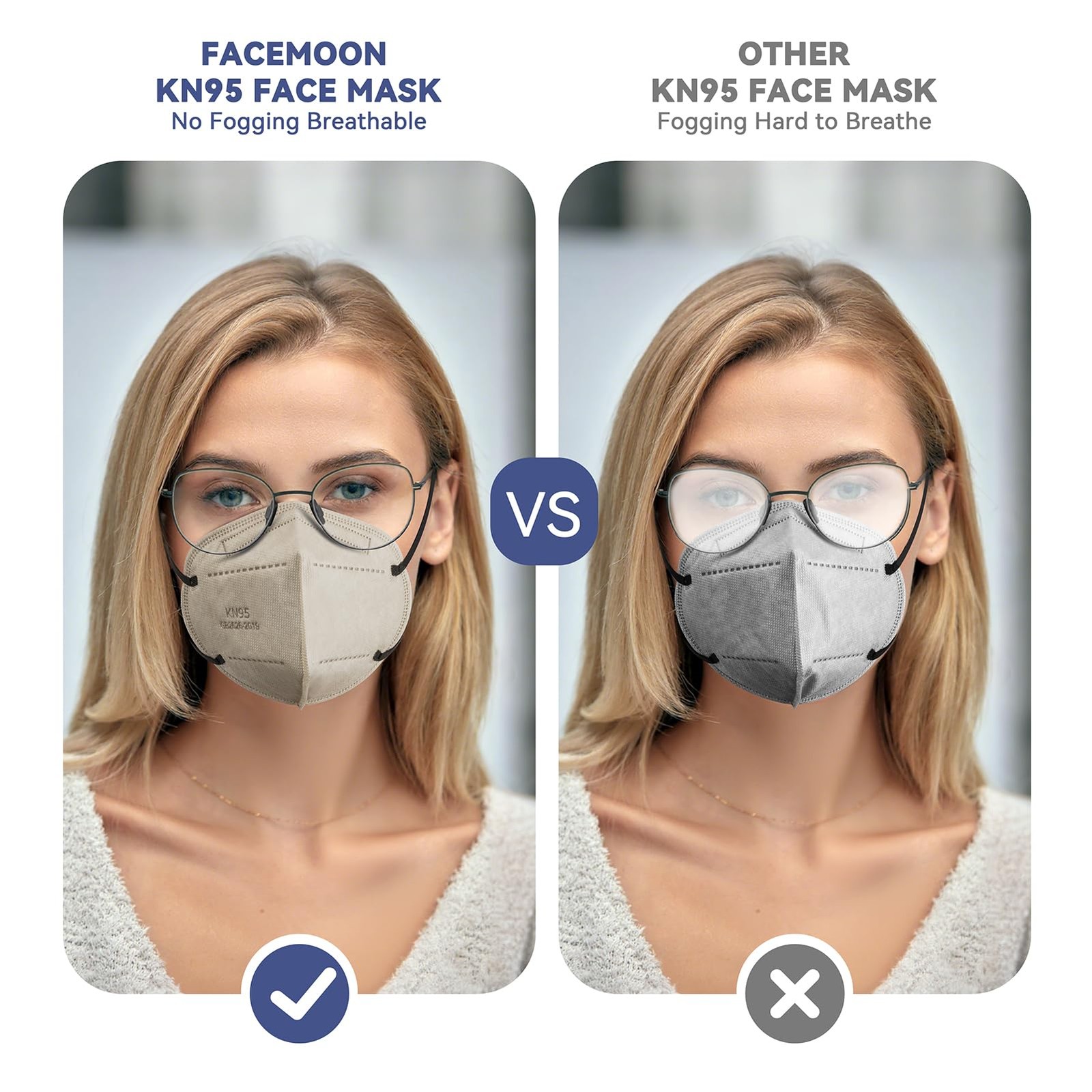 KN95 Face Masks Adults Disposable 100 Pack KN95 Masks Protective Comfortable…